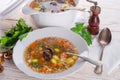 Krupnik Ã¢â¬â Polish Pearl Barley Soup Royalty Free Stock Photo